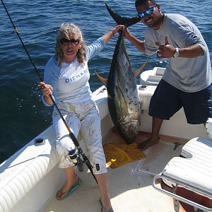 90+ lb Yellowfin in PV light tackle