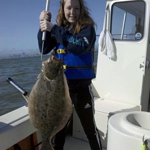 My daughter's first halibut!