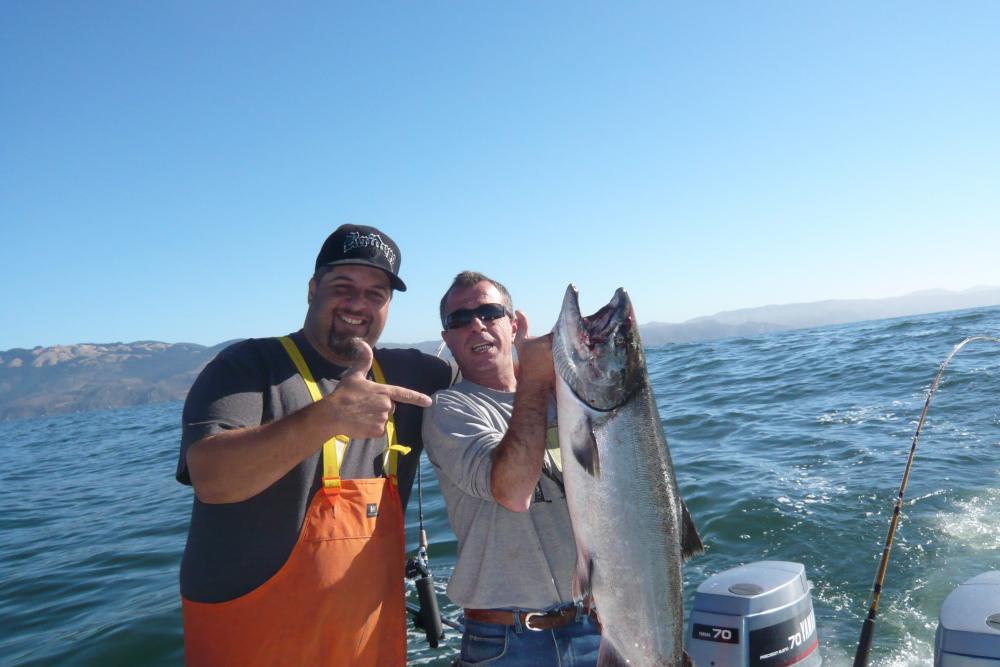 Jad and Tony holding nice Salmon 07