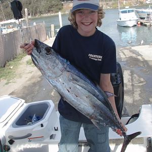 Alex First Albacore on the EmmaGrace (35 lbs)