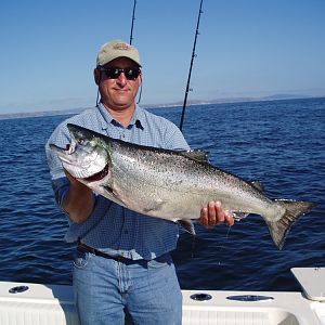 16 lber for fly fishing guide Mark Pinto in Bodega Bay