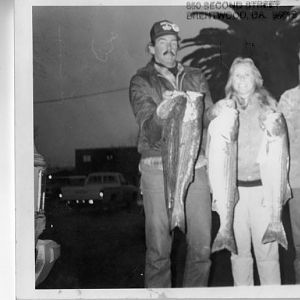 My then girlfriend and now good friend Regina
Big Mike fellow fish head and one of the best striper fisherman in the Delta

Stripers from shore wit