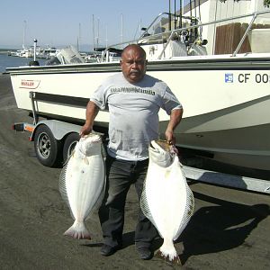 My Dad and our Halibut from Bonita Cove. July 2009