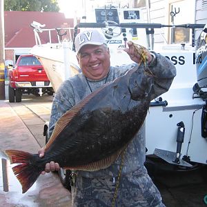 Dad with a nice halibut!