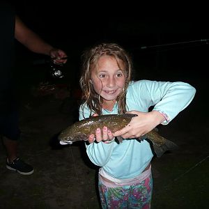 Pajama Fishing
"Her First Fish"