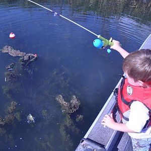 Twin's first fishing trip