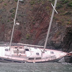 Ths vessel was salvaged off of Point Diablo.