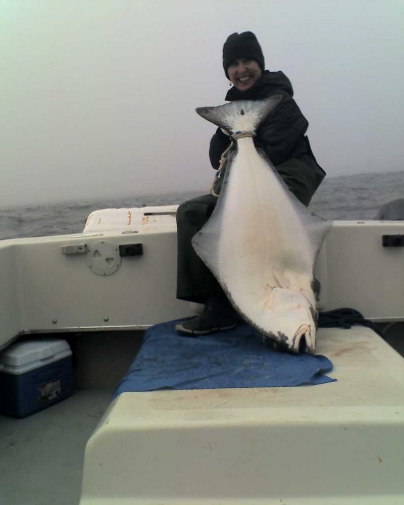 55 inches / 82# halibut.  Raindancer Charters, Sitka, AK