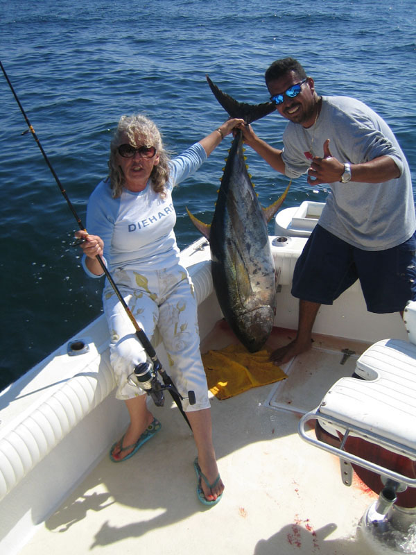 90+ lb Yellowfin in PV light tackle