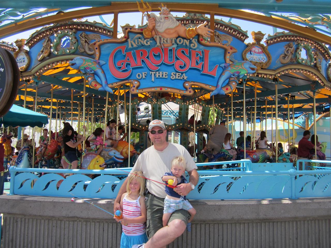 A neat Sea Life Theme Carousel at Disney's California Adventure Park