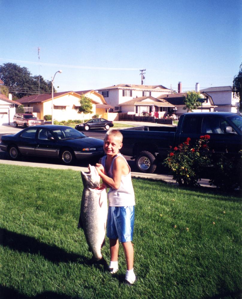 boy with fish