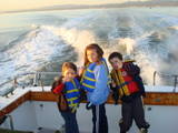 Daniel, Hayley, Robbie,on the Fishing Luhrs