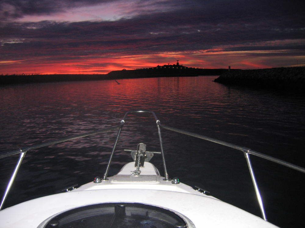 Evening before the '06 crab opener.  Proves the "Red sky at night..." business is a myth.