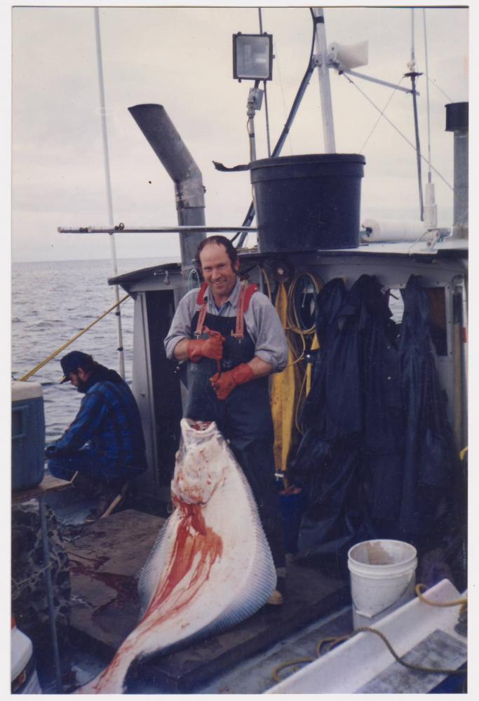 Gerlin before flybridge.....Halibut and Old Buddy Rip