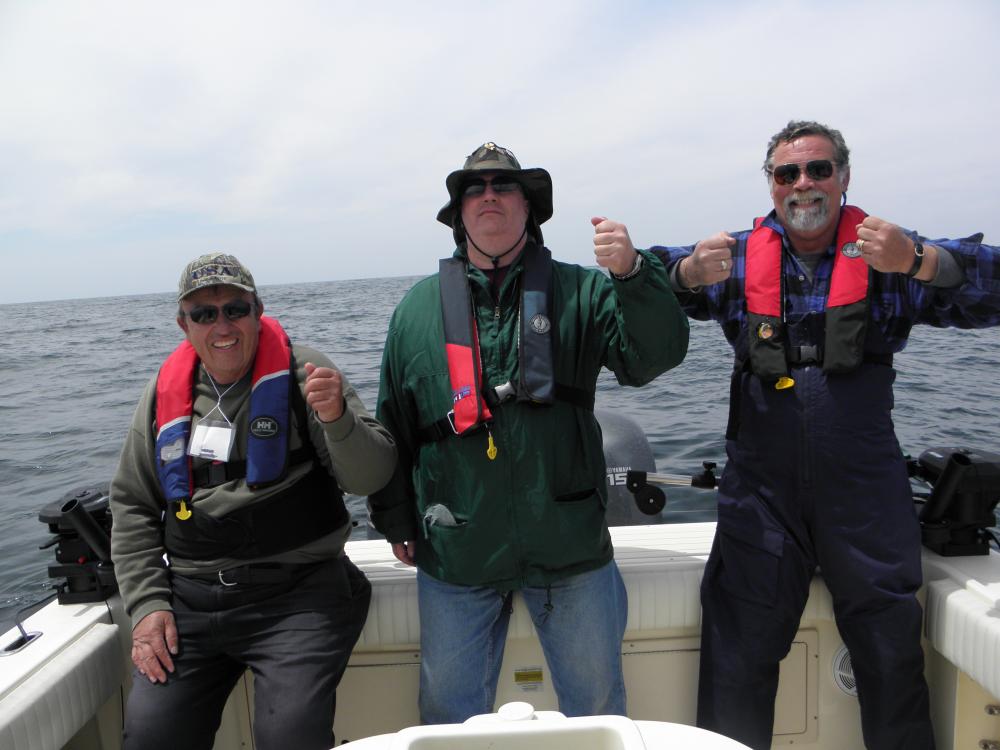 Here is a shot of two of our Wounded Warriors that Robert (Sanity Check) and I hosted on Empty Pockets for the Monterey Bay Disabled Veterans Salmon D