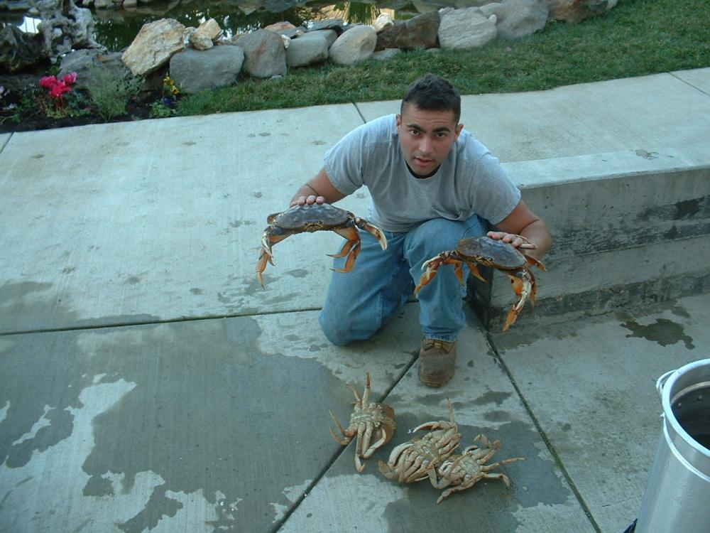 HMB Crab. Notice, the crab are smiling for the picture!