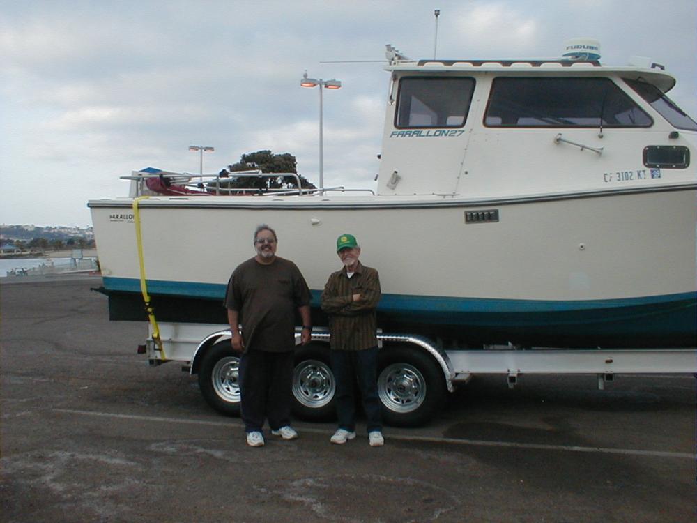 John & Stan the Man, help me drag the boat on the trailer, SD