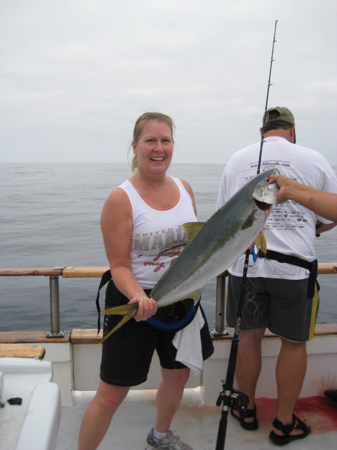 Julia with a Ben's Rock Yellowtail