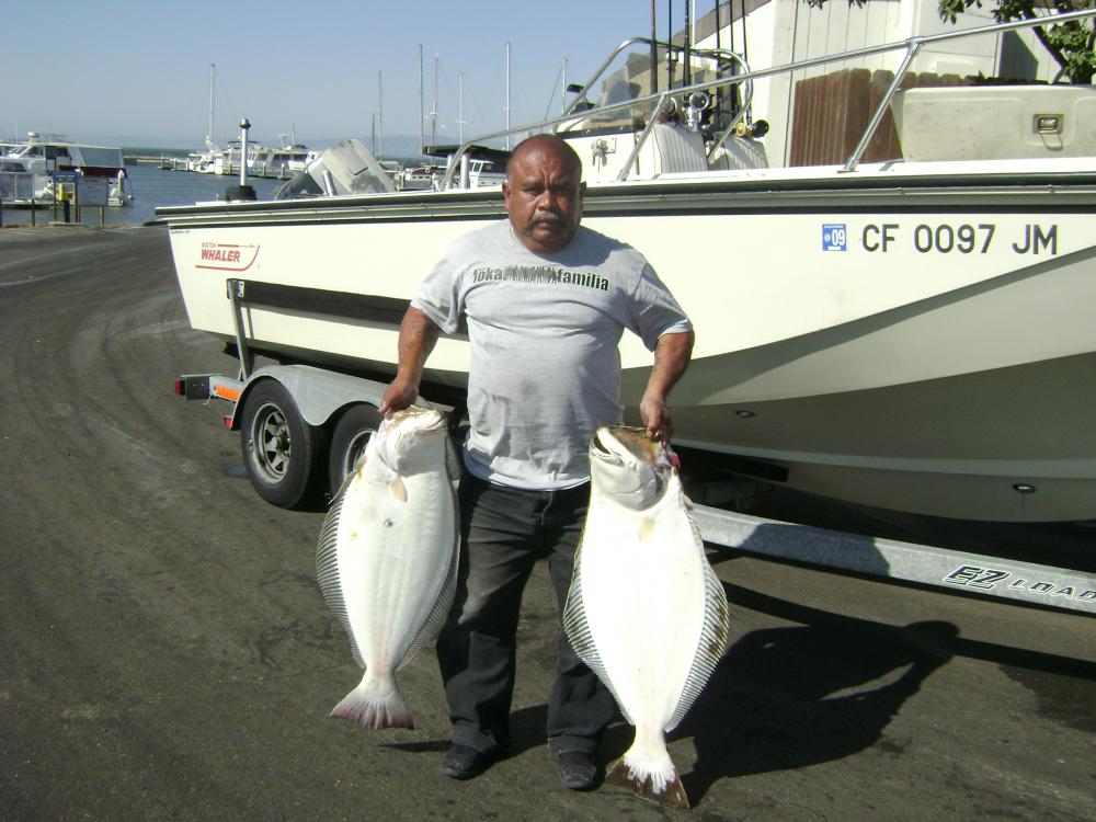 My Dad and our Halibut from Bonita Cove. July 2009