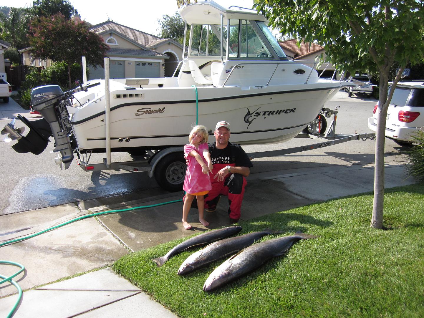 My Daughter and I did well on Seabass this day, Sept 2011.  She hooked, and reeled in her first ever White Seabass.  It was 26 lbs, about all she coul