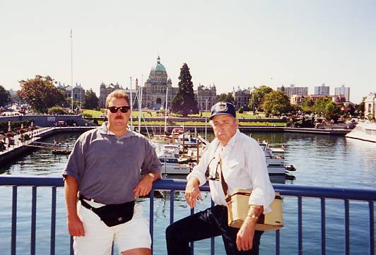 My Father & me in Victoria, BC, in maybe about 2000? Towed my 27' Cruisers to the San Juans for a weeks worth of cruising the Islands.  See how skinny