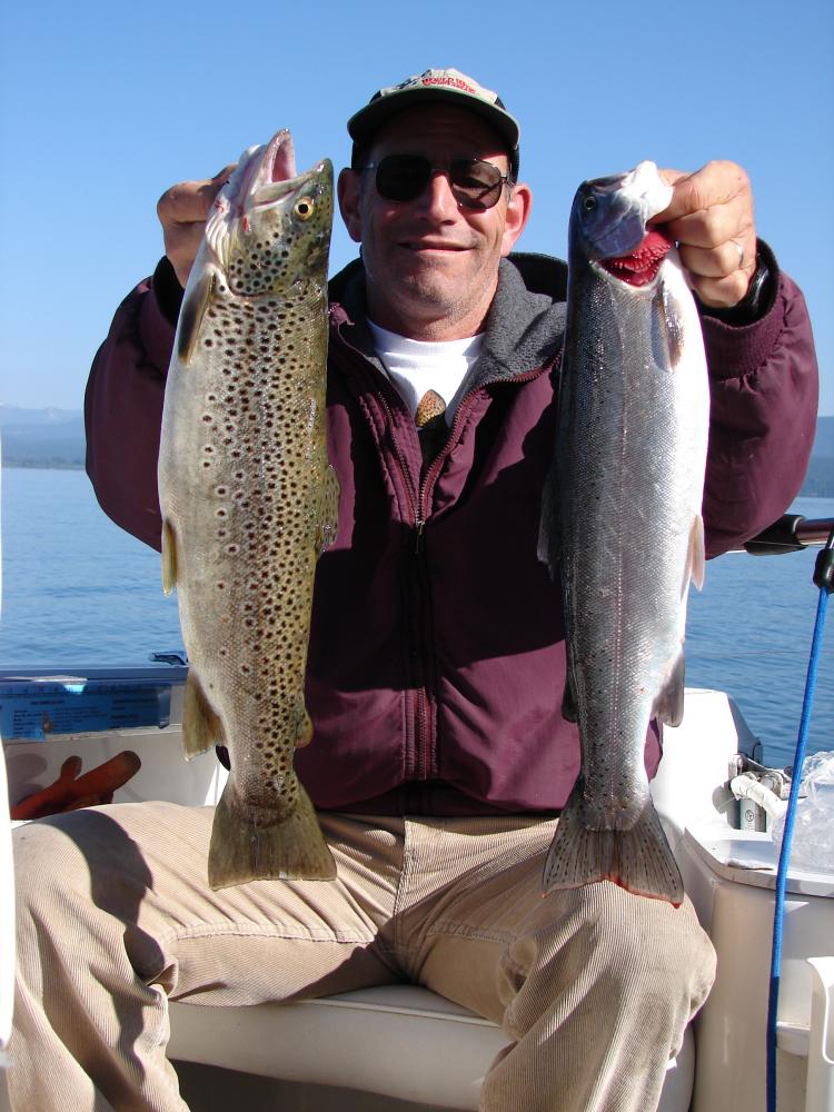 Myself with a couple of nice Almanor Fish