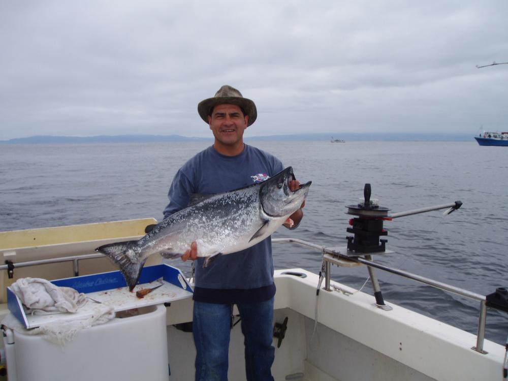Sal BF on water. I miss salmon fishing