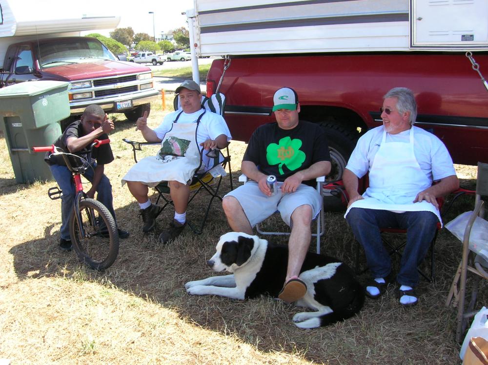 The boys at Derby base camp