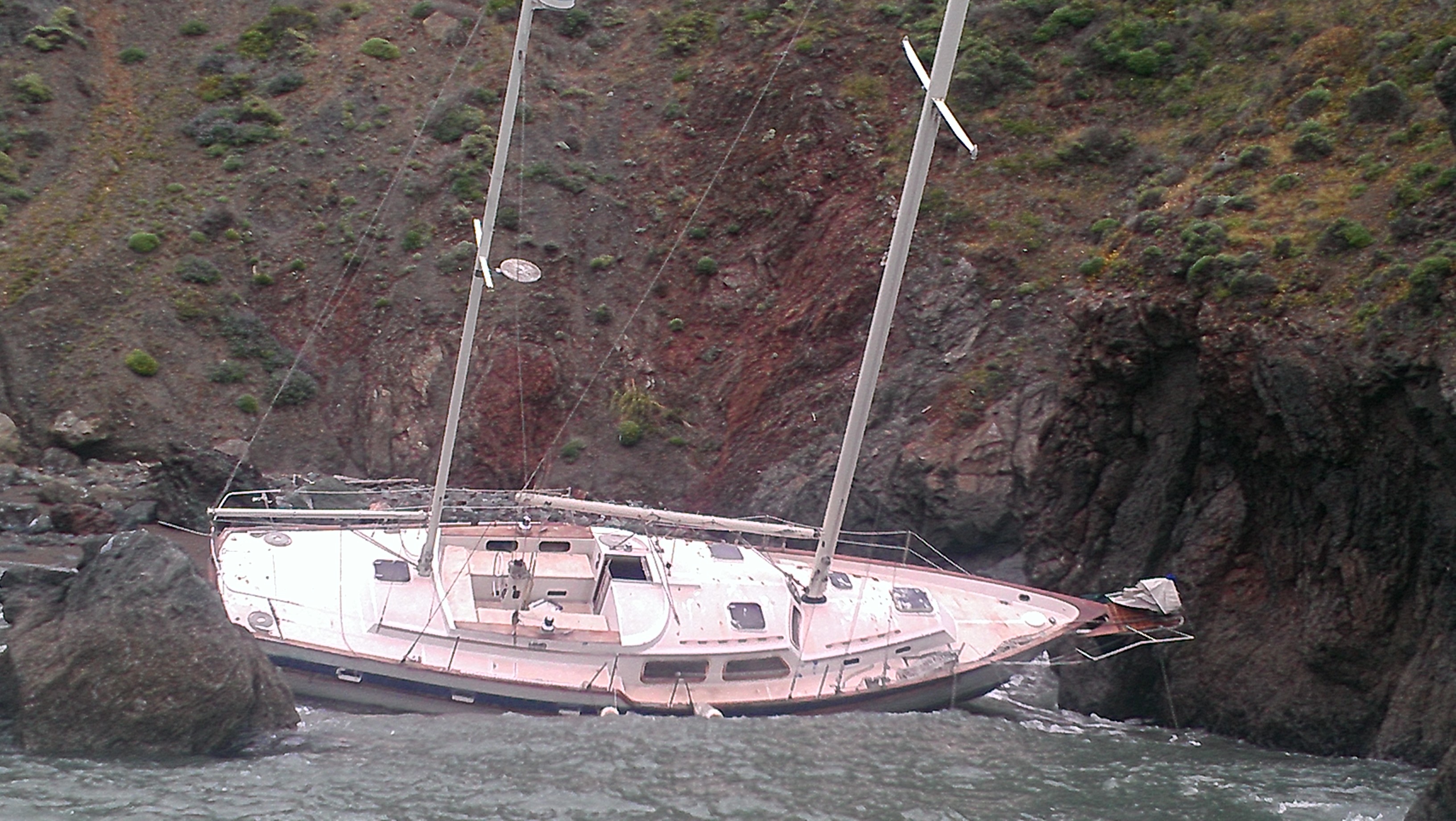 Ths vessel was salvaged off of Point Diablo.