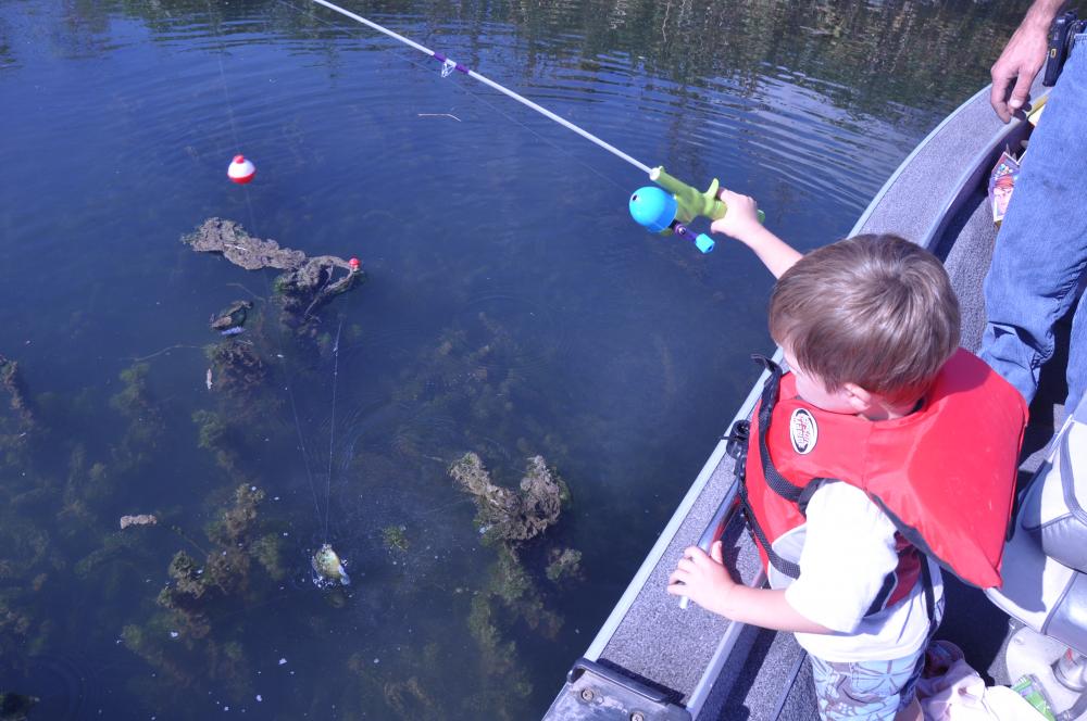 Twin's first fishing trip