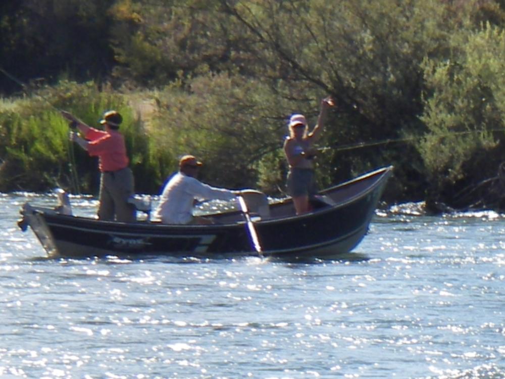 Wife and Stepdaughter looking for trout