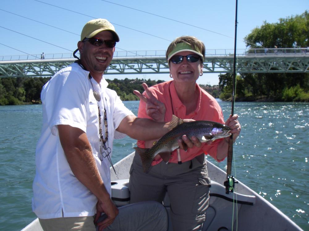 Wife's second fish on her first flyfishing river drift (10 minutes into it)